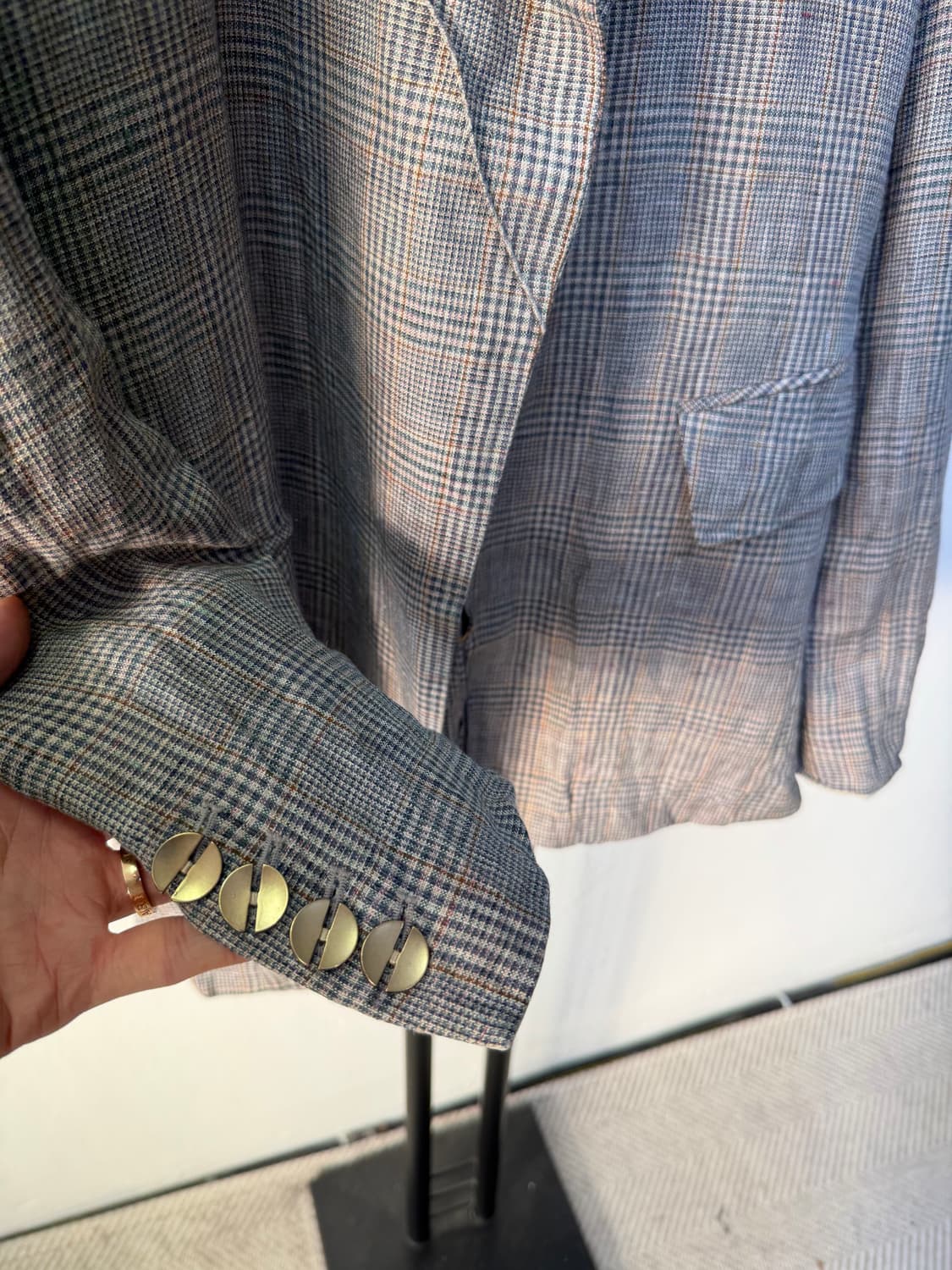 정품) TIME 타임1193 한섬 체크무늬 자켓 82 상품이미지4