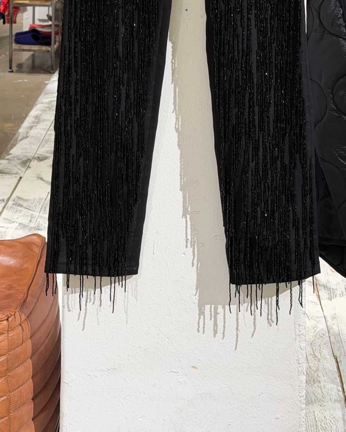 메종 마르지엘라 블랙 크리스탈 스트레이트 팬츠 상품이미지5