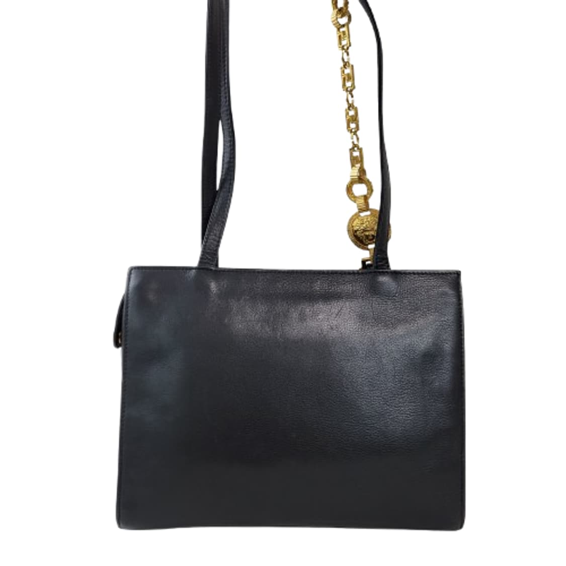 정품 베르사체 빈티지 블랙 레더 체인 숄더백 상품이미지8