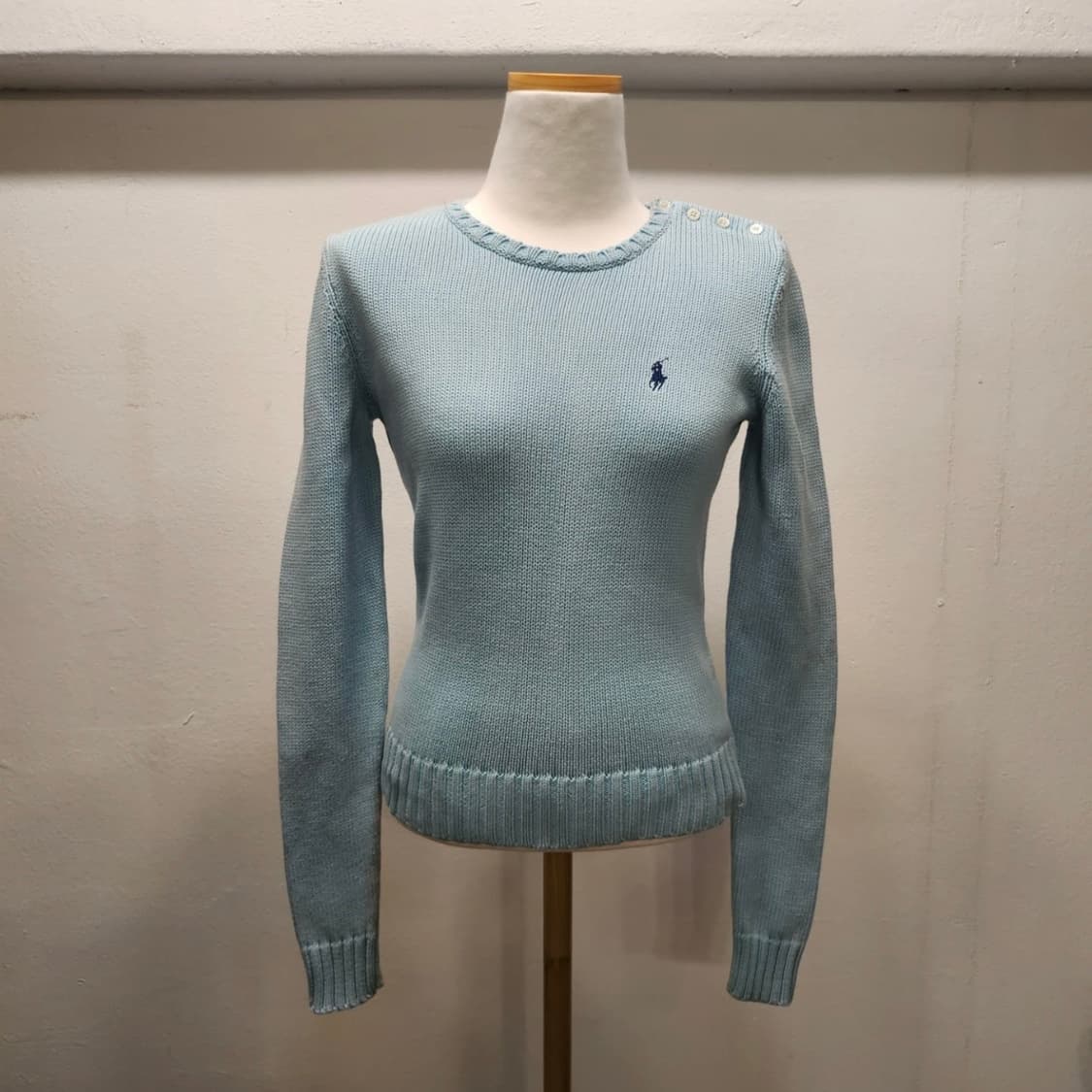 폴로 니트 하늘색 상품이미지1