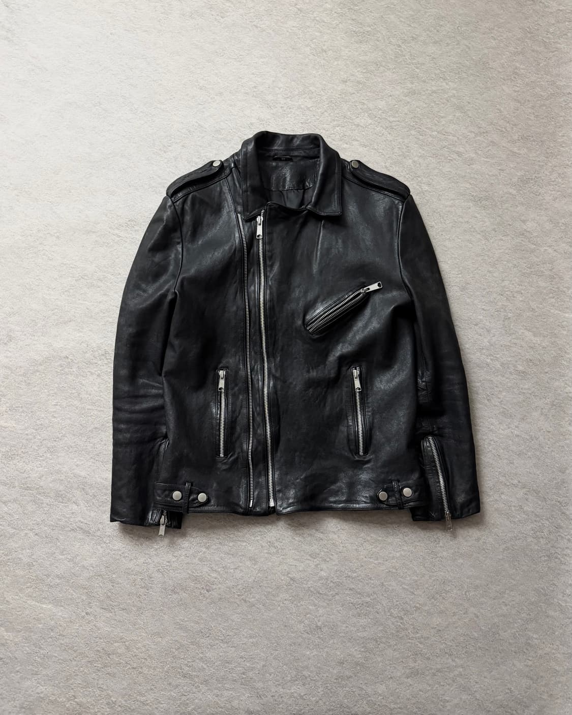 램스킨 멀티지퍼 더블라이더 자켓 상품이미지1