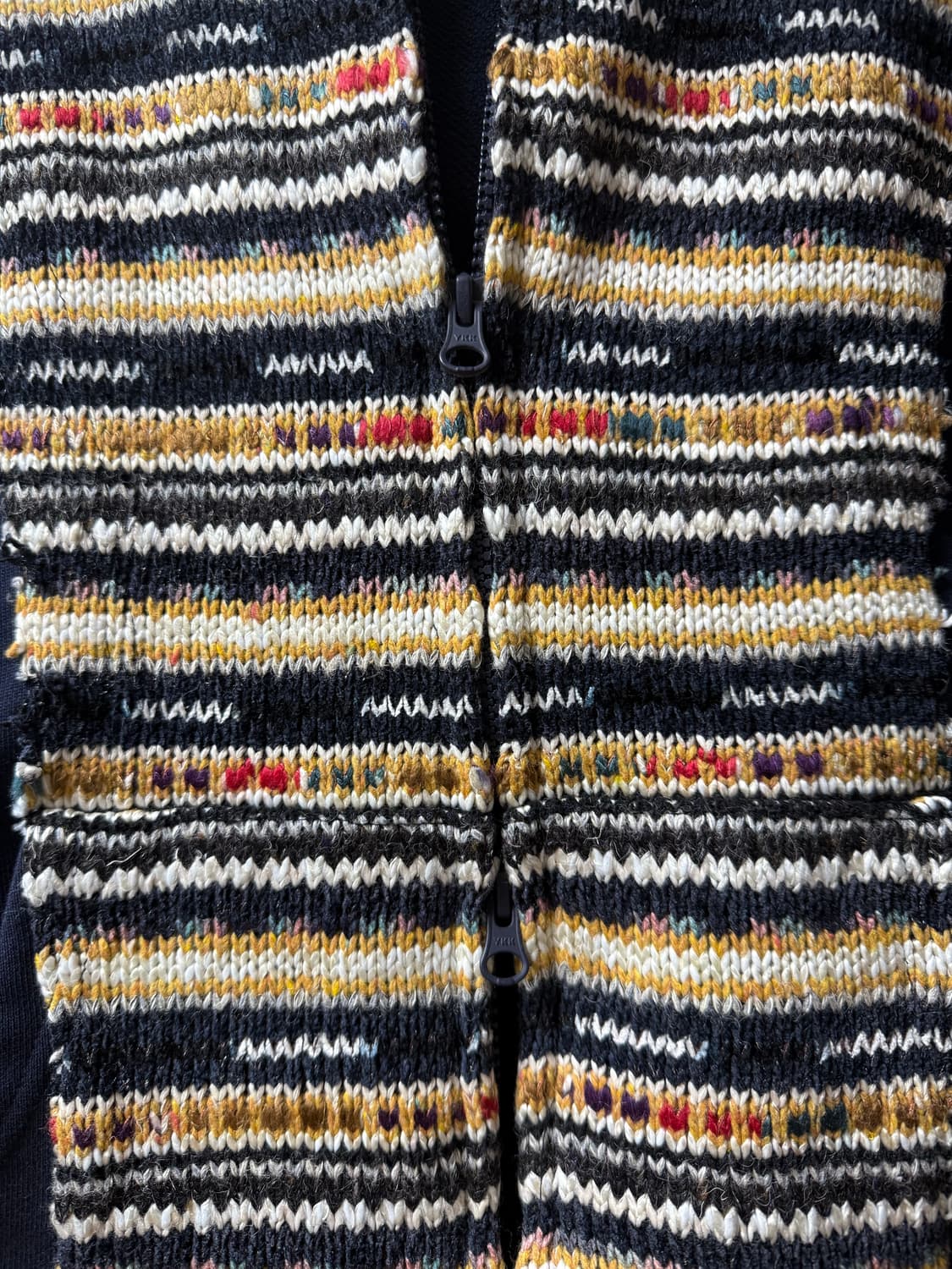 0tape FABRIC BLOCK HOODED ZIP-UP NAVY 상품이미지4