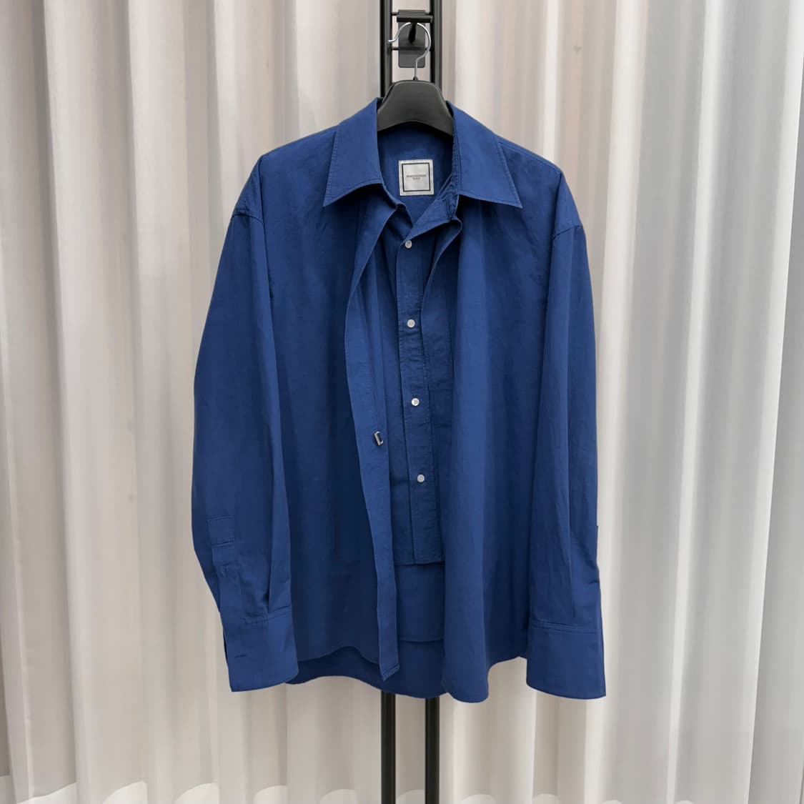 [52] 우영미 남성 이중 셔츠 블루 상품이미지2