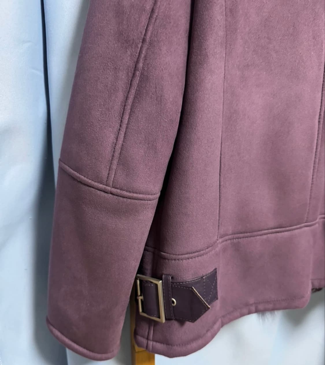 퍼카라 무스탕 바이올렛 퍼플 라이더자켓  55 씨티지 상품이미지7