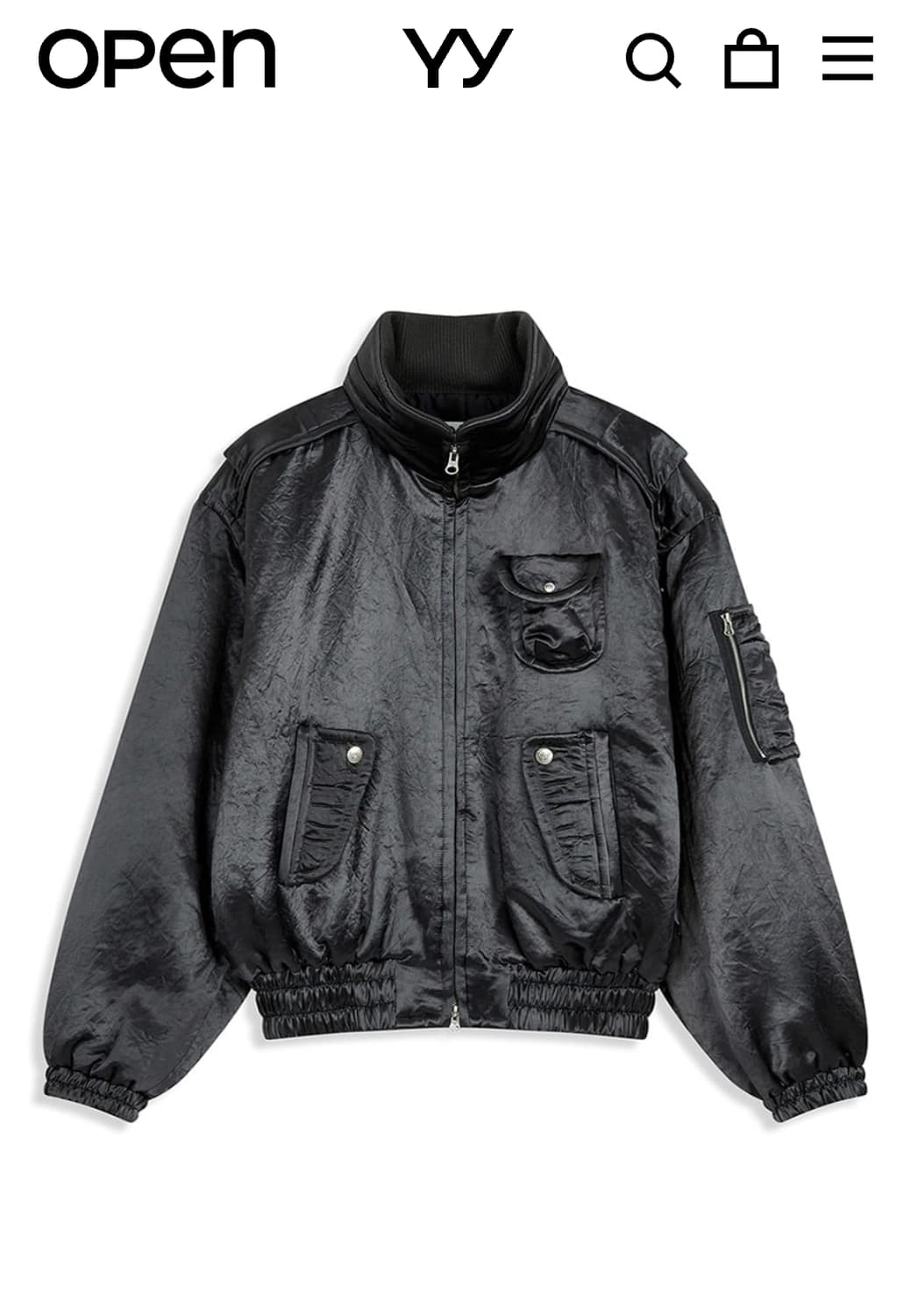 오픈YY 사틴봄버자켓 상품이미지1