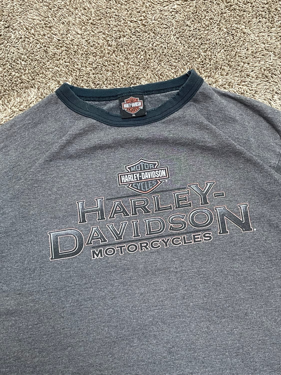 90s harley ringer tee 빈티지 할리 링거티 상품이미지2