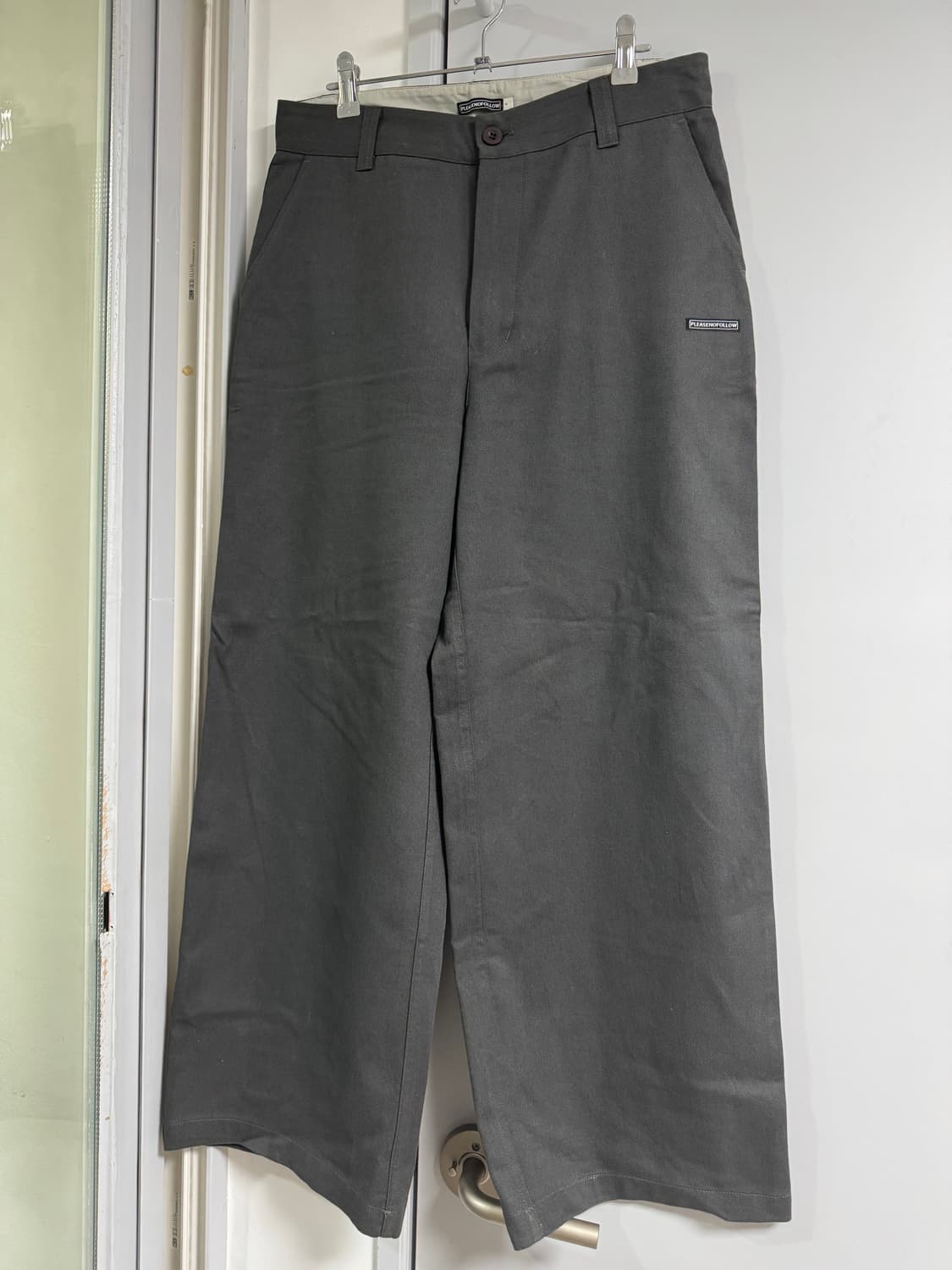 플리즈노팔로우 워크팬츠 차콜 1사이즈 상품이미지1