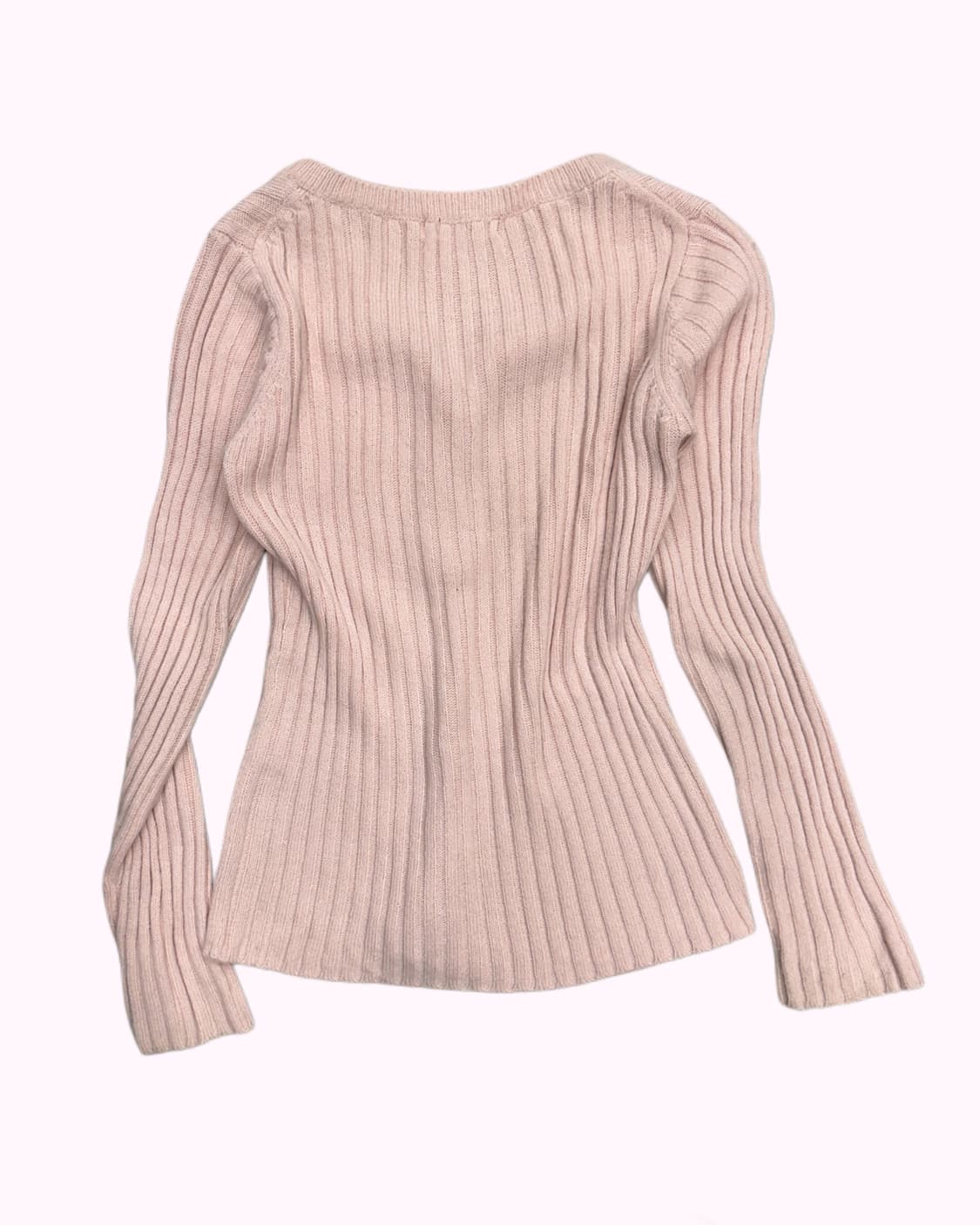 pink ribbed button knit 상품이미지4