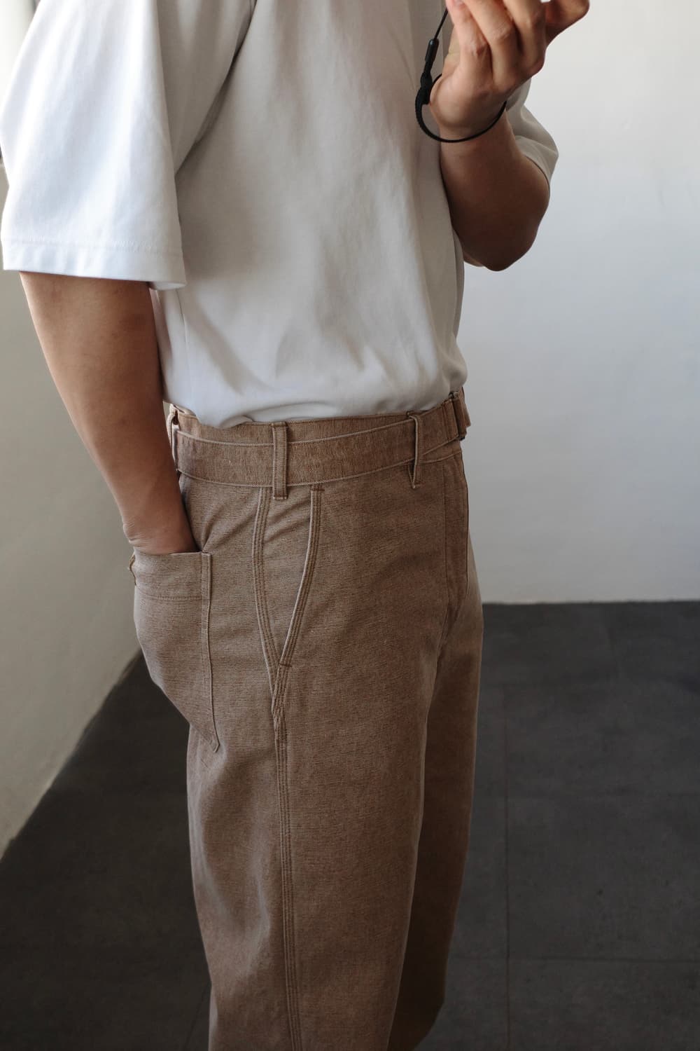 오라리 워시드 오가닉 벨티드 팬츠  상품이미지3