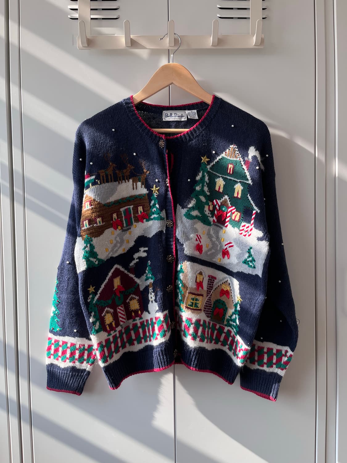 BellePointe 크리스마스 진주 니트 가디건  상품이미지3