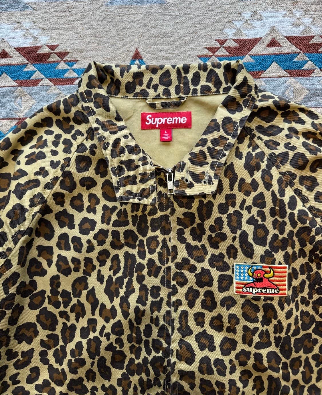 (L) 슈프림x토이머신 레오파드 해링턴 자켓 상품이미지3
