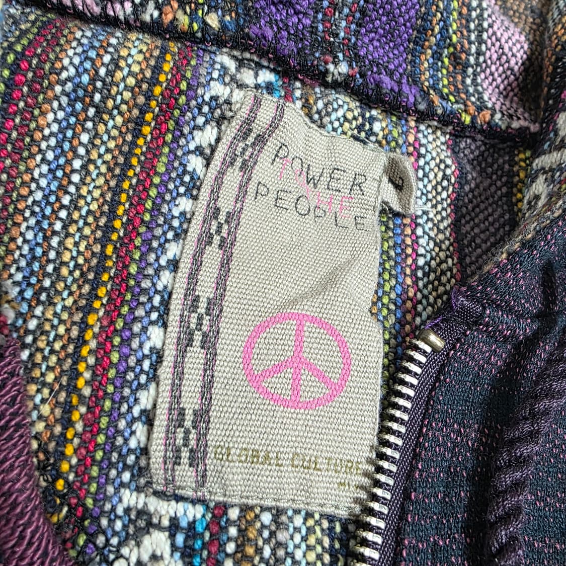 파워투더피플 일본빈티지)에스닉 히피 90s00s 모리걸 아메카지 후드조끼 상품이미지6