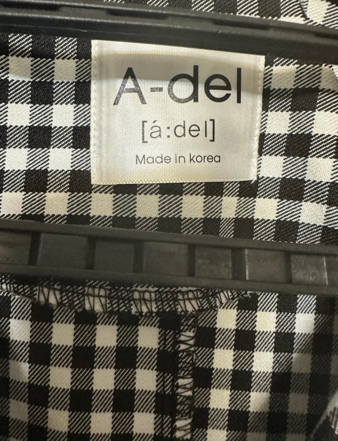 A-del 체크 원피스겸 자켓 블랙 화이트  상품이미지8