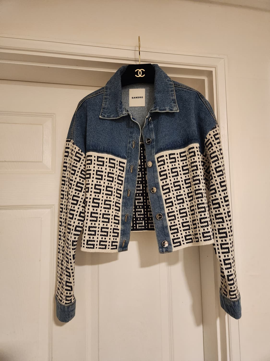 (정품)산드로 Sandro 데님 로고 자켓 상품이미지2