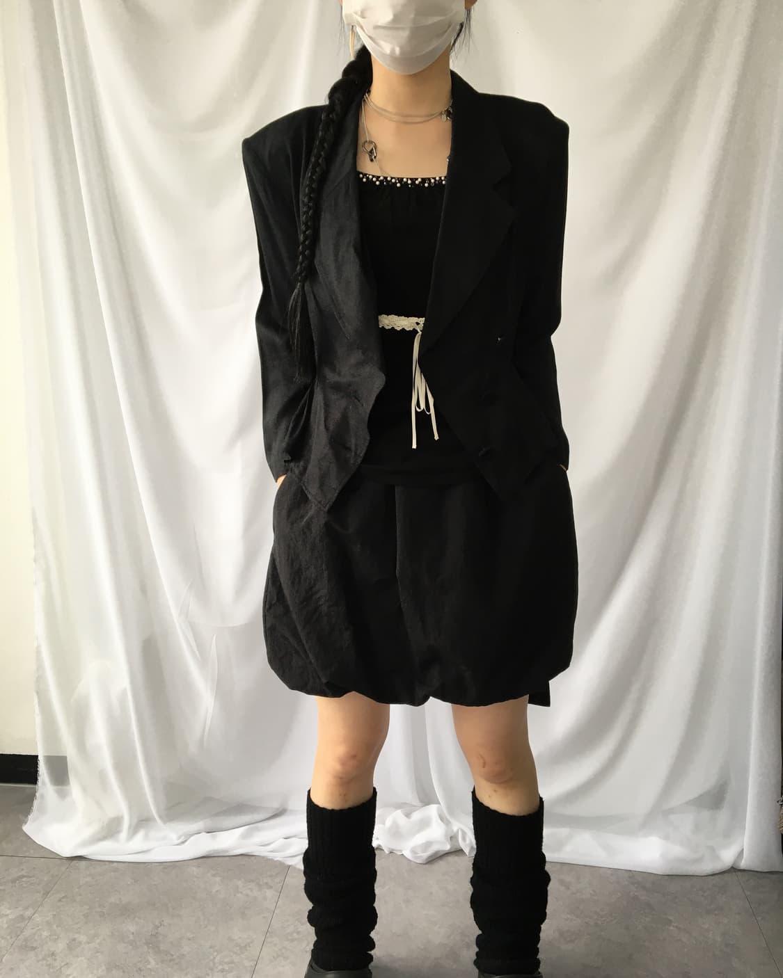 Flare line point tied wrap jacket 상품이미지10