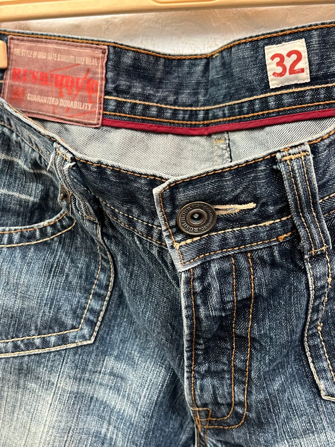 Rush Hour 빈티지 워싱 데님 팬츠 W32 상품이미지7