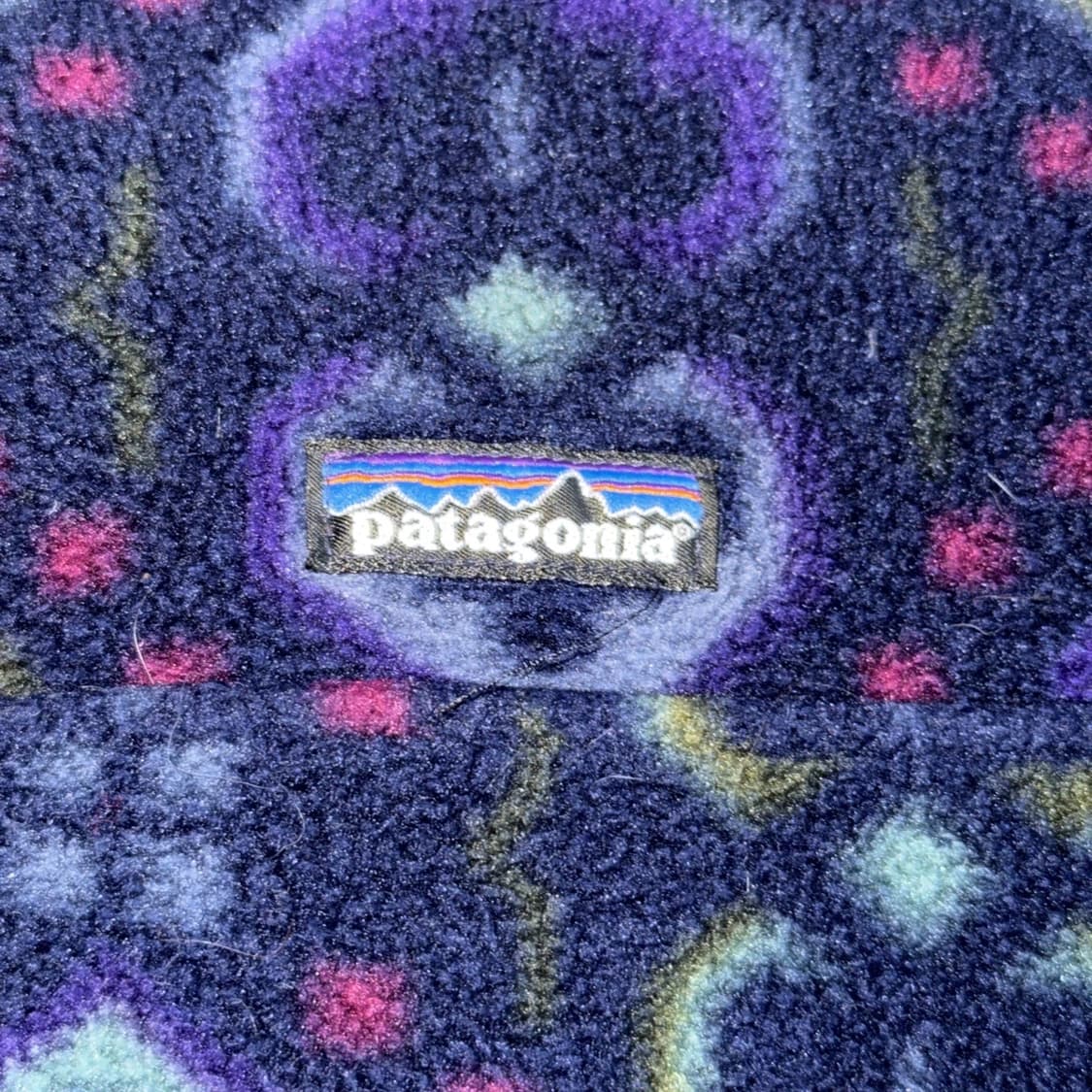 90s USA 파타고니아 신칠라 스냅-T 태피스트리 잉크 블루 상품이미지3