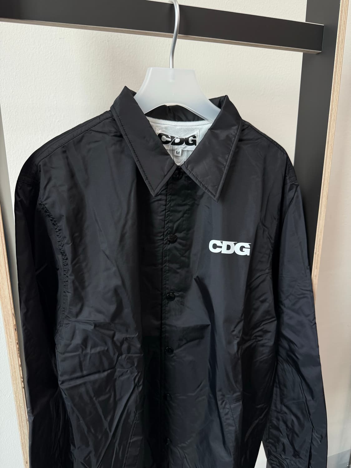 꼼데가르송 CDG 더블 로고 코치 자켓 블랙 상품이미지4