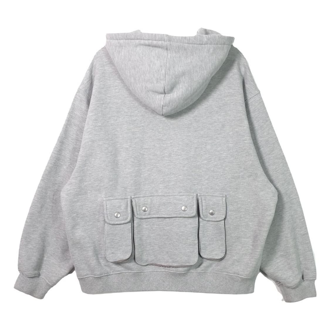 GAC Zip Hoodie Grey Back Cargo Pocket 상품이미지2