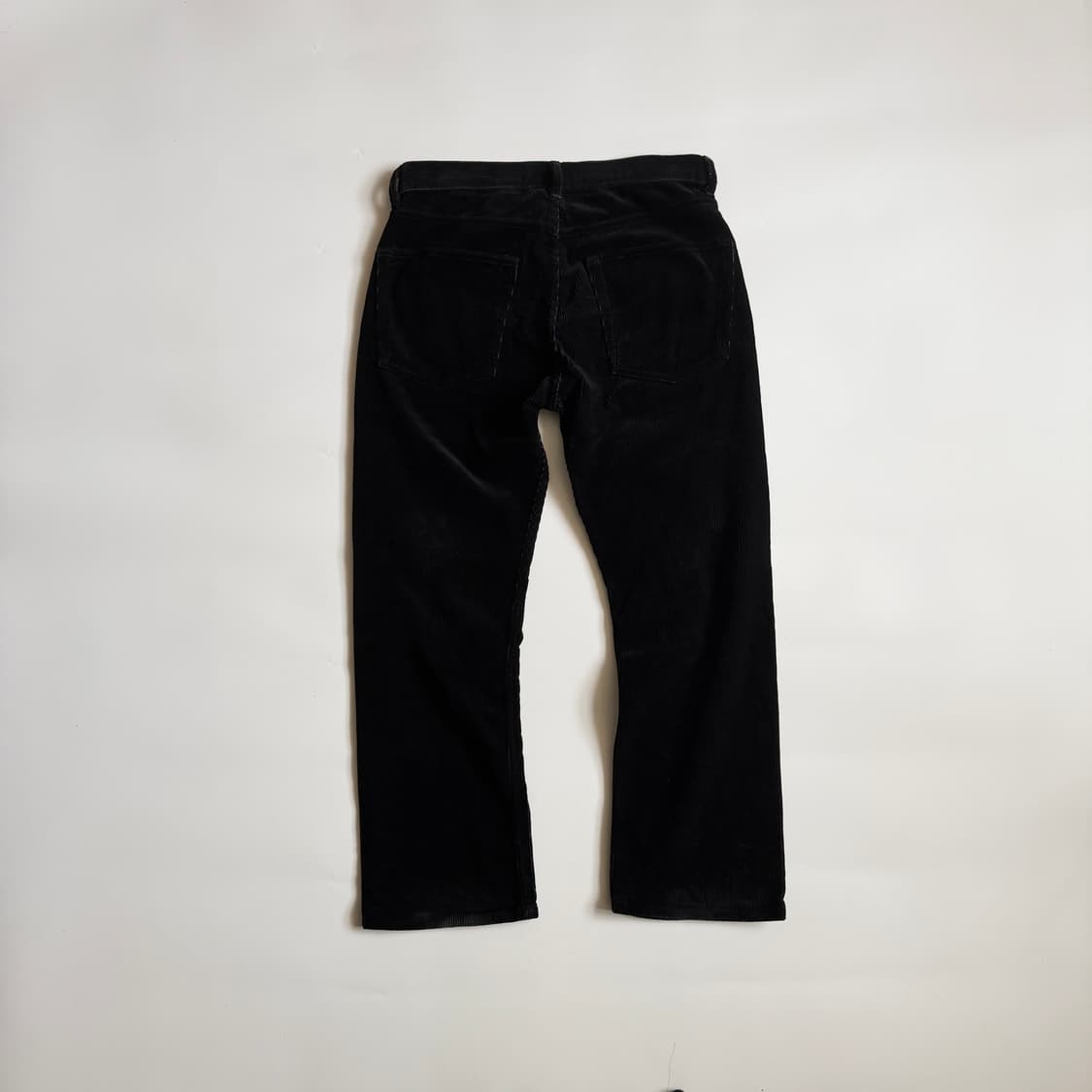 준야와타나베 블랙 벨벳팬츠 상품이미지2