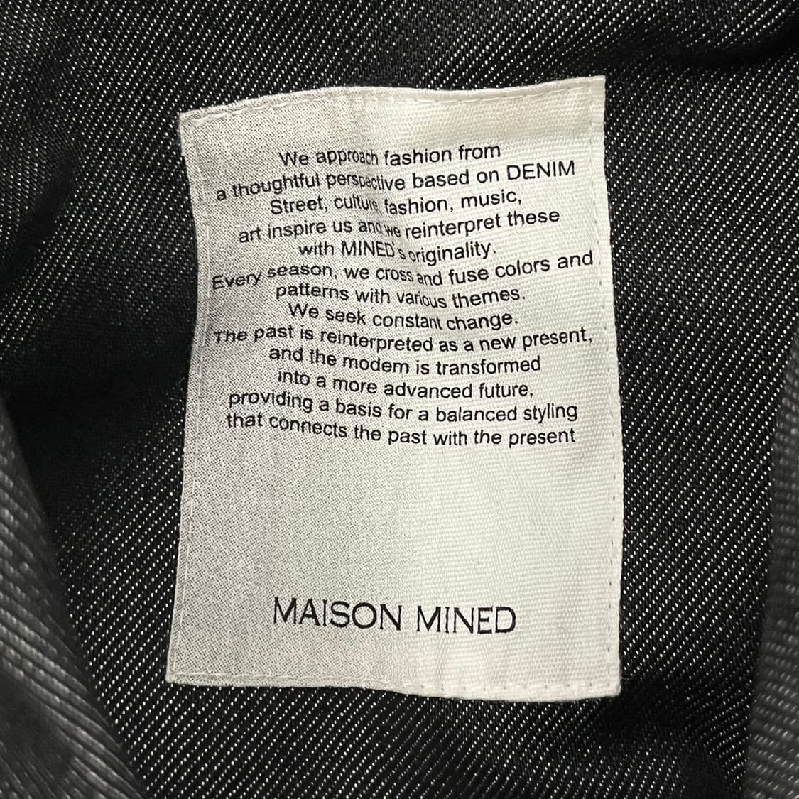 [정품/L] 메종미네드 블랙 데님 셔츠 자켓 b16 상품이미지6