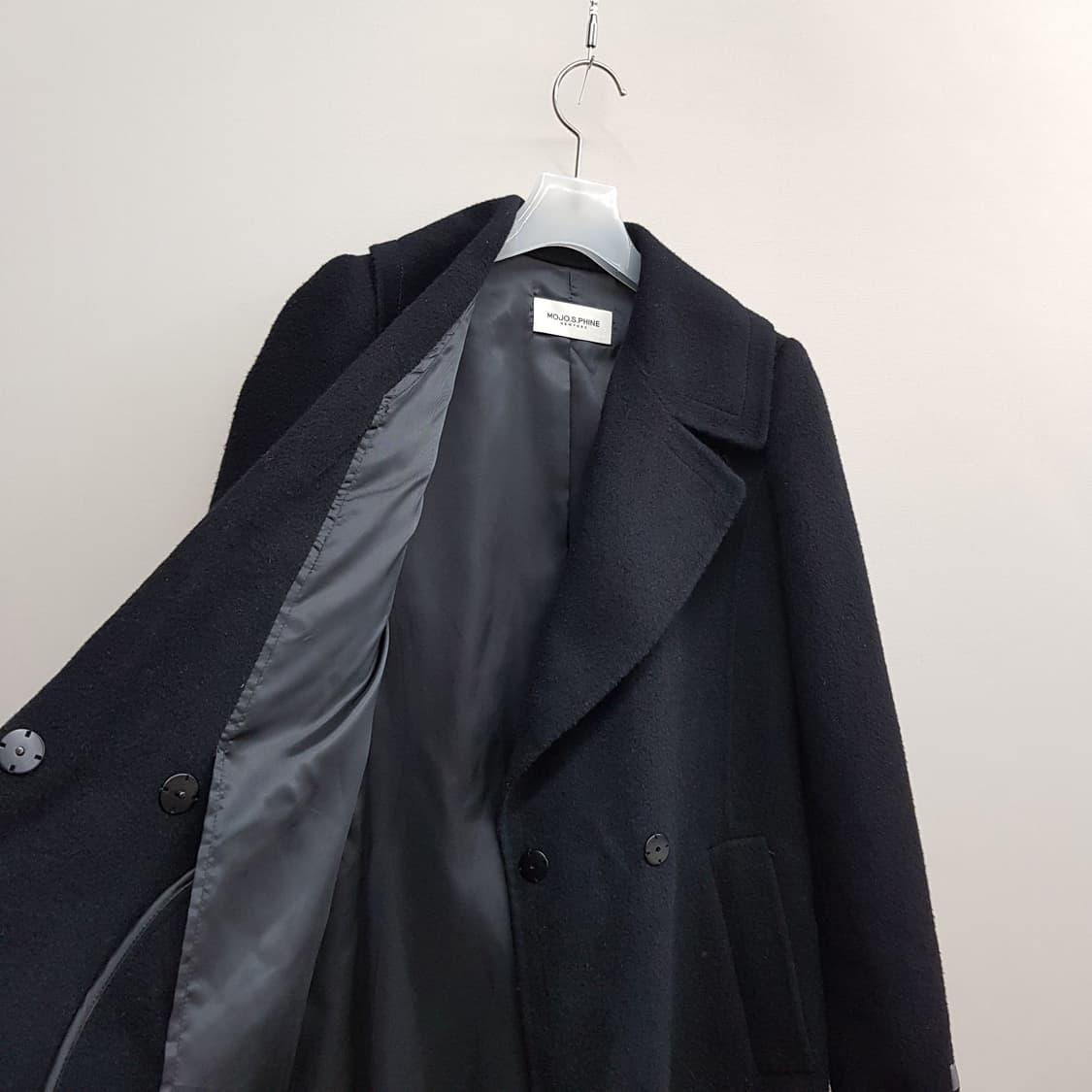 모조에스핀 MOJO.S.PHINE 핸드메이드 울 롱코트 55사이즈 상품이미지5