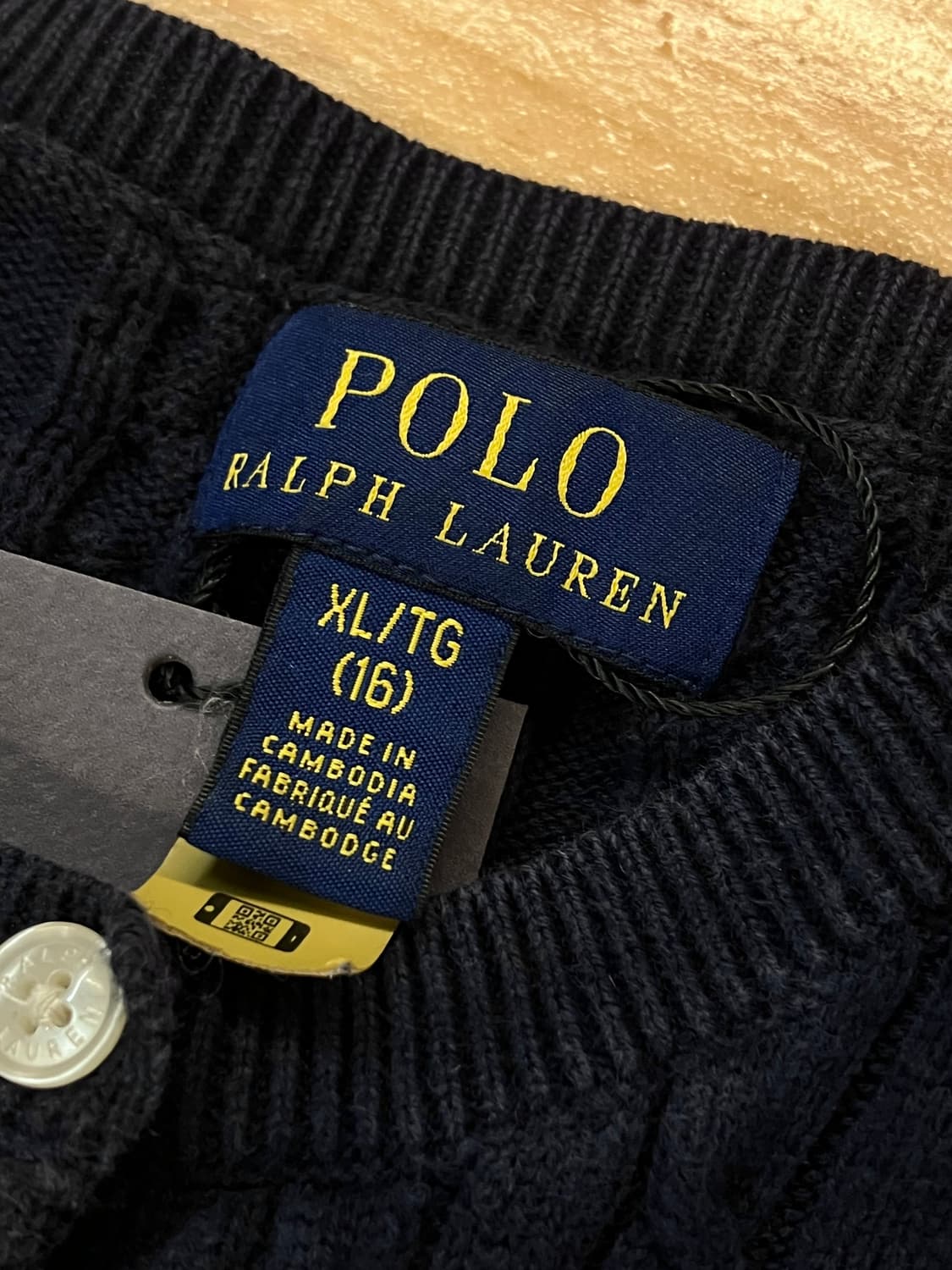 폴로 랄프로렌 꽈배기 니트 가디건 네이비 XL  #csz3865 상품이미지5