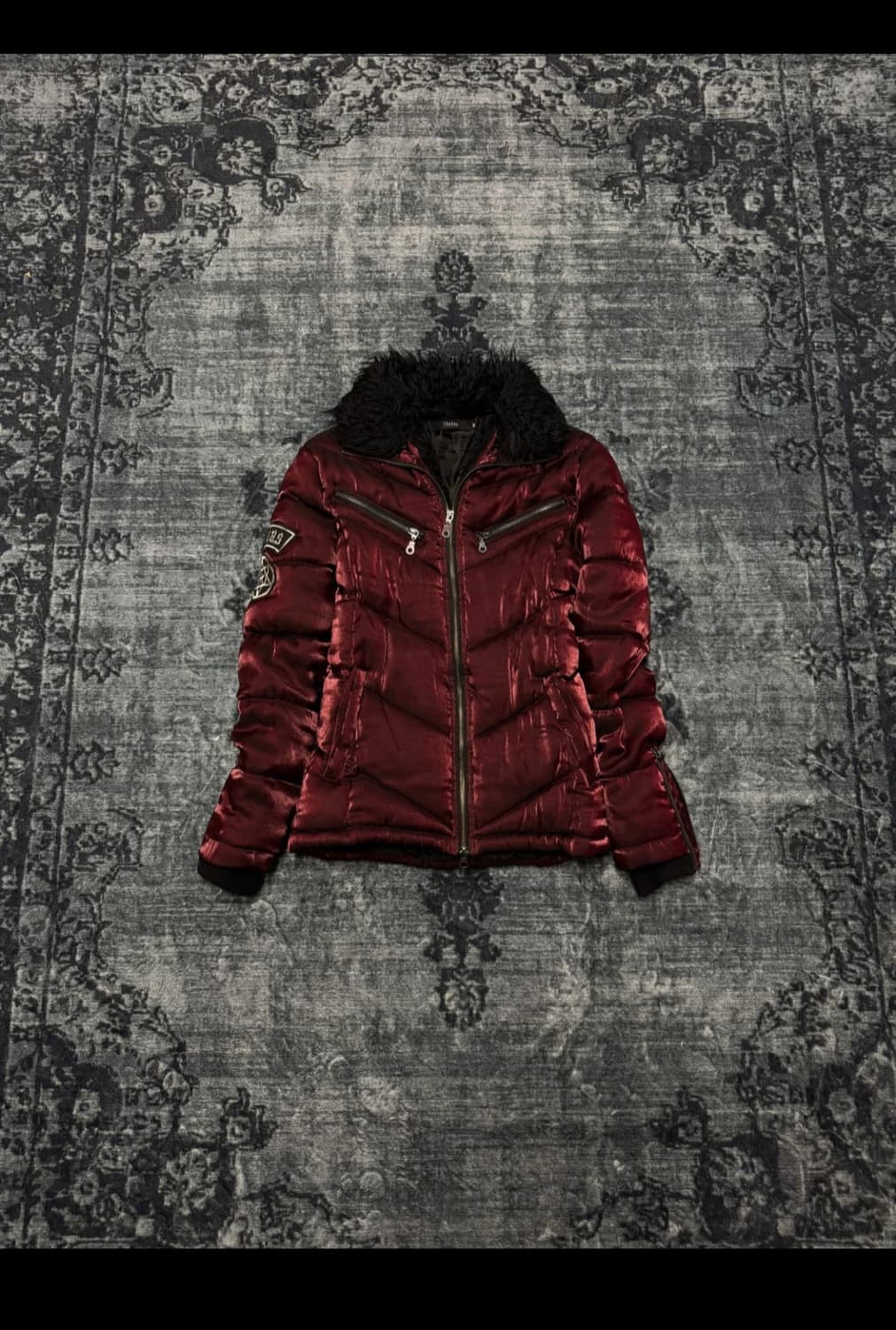 Travas 00s vkei satin fur down jacket
 상품이미지1