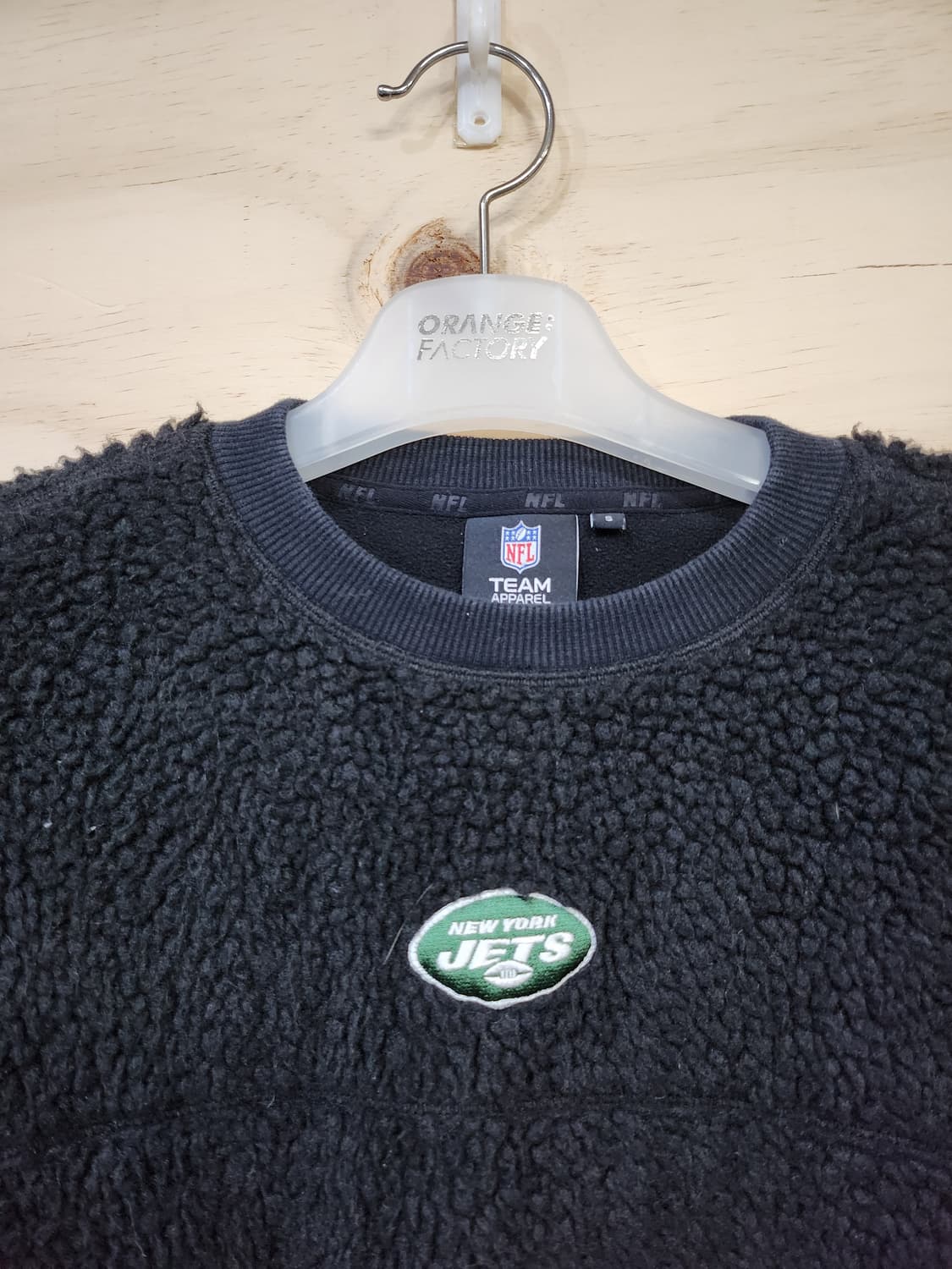 1019) NFL 뉴욕 제츠 뽀글이 맨투맨 블랙 상품이미지4