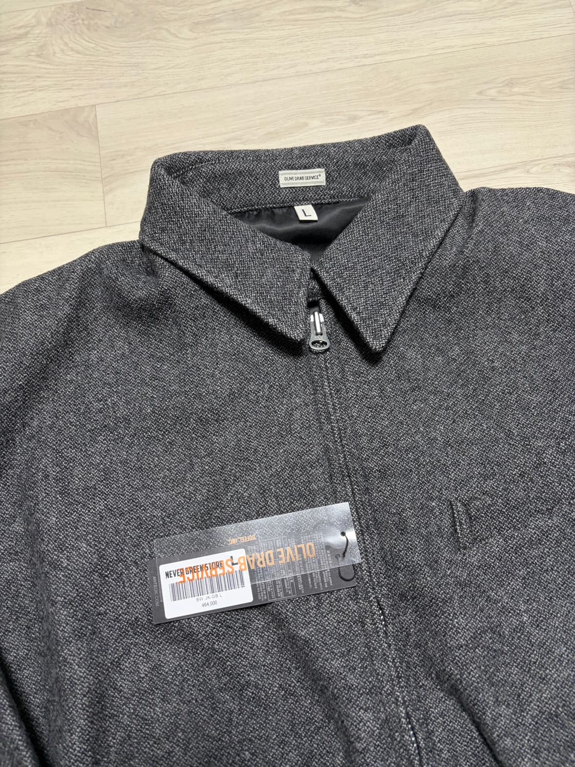 올리브드랩서비스 ODS 스윙어 자켓 차콜 L사이즈 판매 상품이미지2