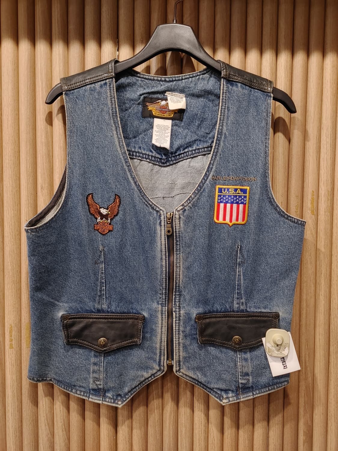 무배) 할리 데이비슨 데님 베스트 자켓 - L 상품이미지1