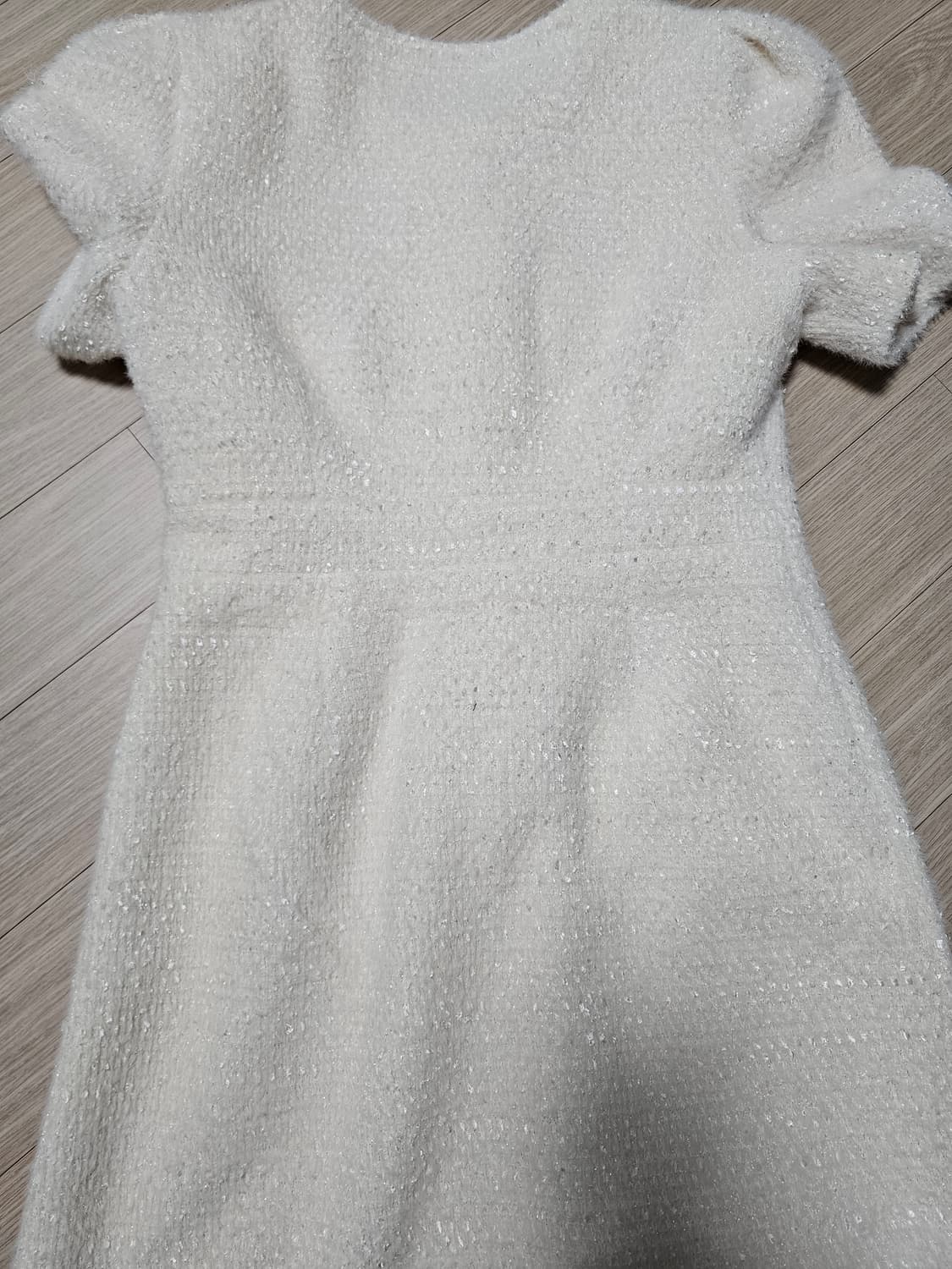 (새상품)파인땡큐 화이트 트위드 원피스 상품이미지8