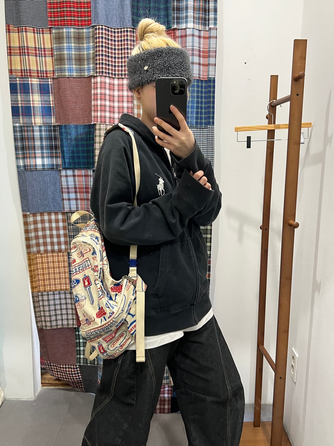 히스테릭글래머 패치 베이지 백팩 상품이미지6