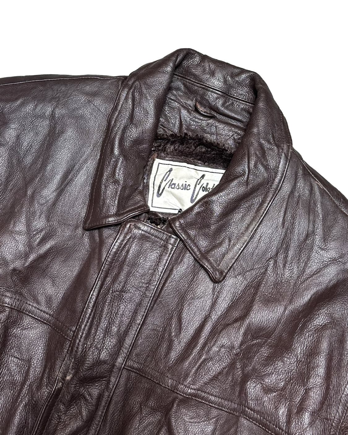 Cougar 헤비 리얼 레더 자켓 코트 상품이미지3