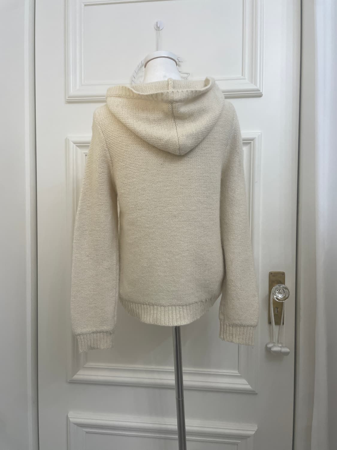 EARTH ivory wood button hoodie cardigan 상품이미지3