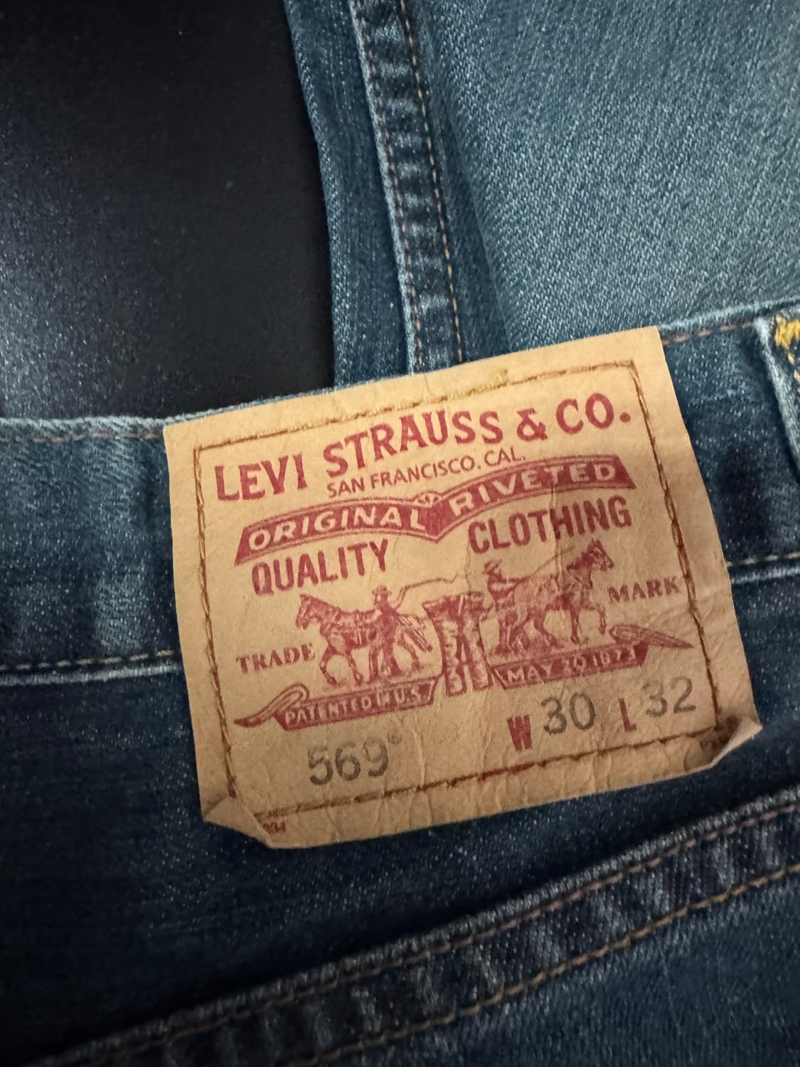 희귀!! 리바이스 569 루즈 스트레이트 빈티지 워싱 데님팬츠 상품이미지6