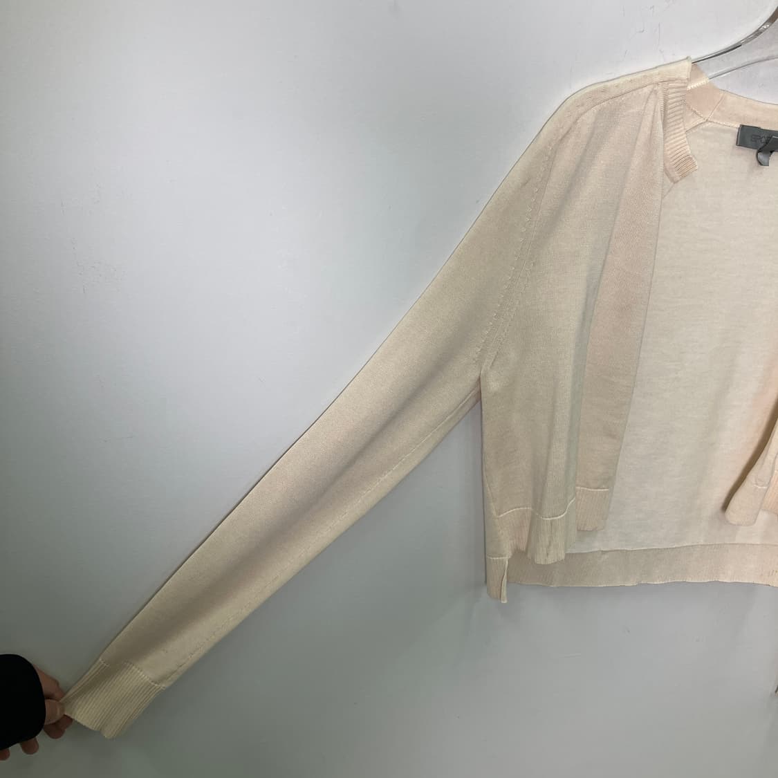 막스마라 스포츠맥스 아이보리 크롭 가디건 S 상품이미지5