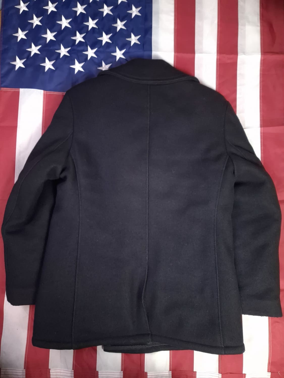 새제품 오리지날 신형 미국제조 미해군 TYPE 쇼트사 울 싱글 피코트 상품이미지10