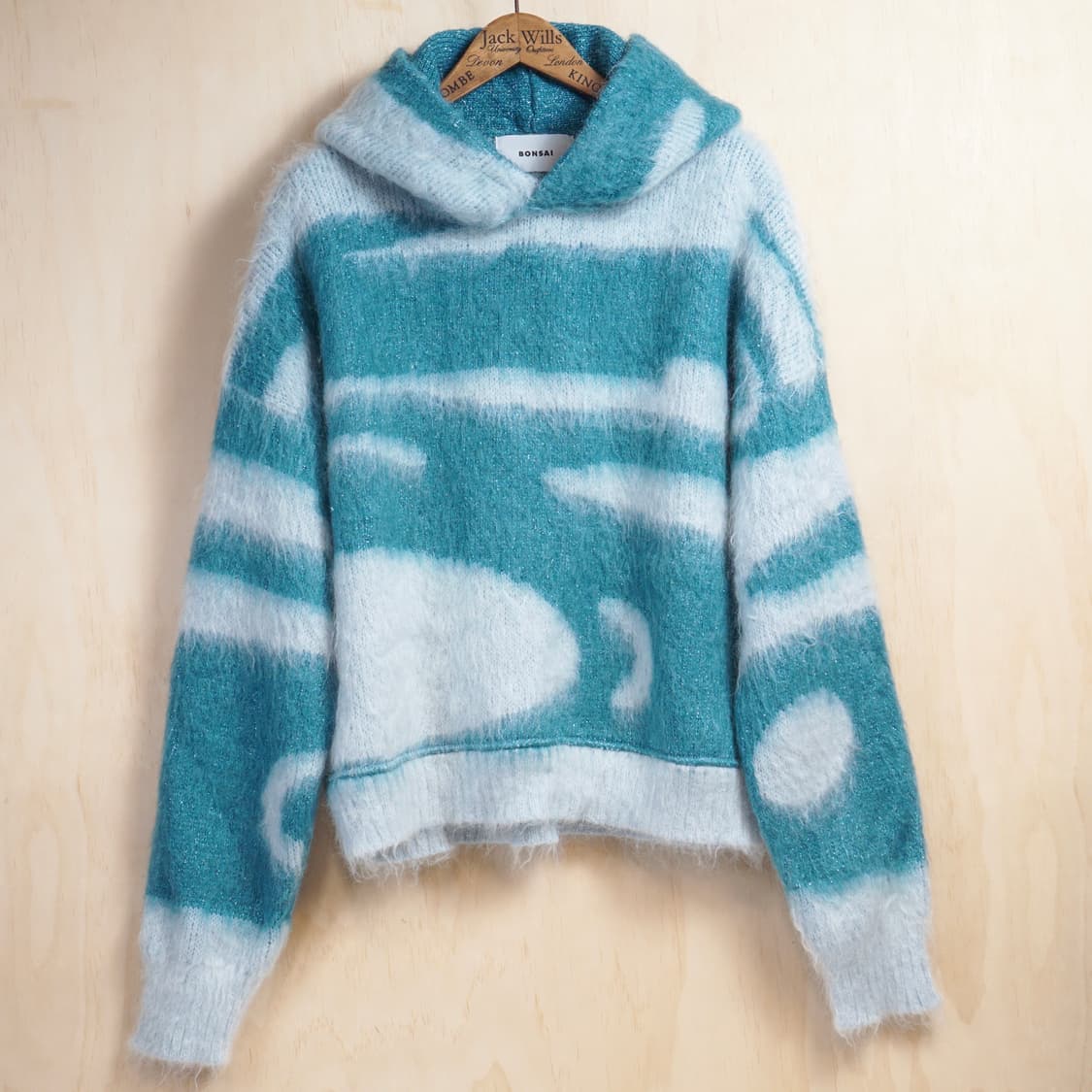 Bonsai 자카드 웨이브 니트 후드 상품이미지3