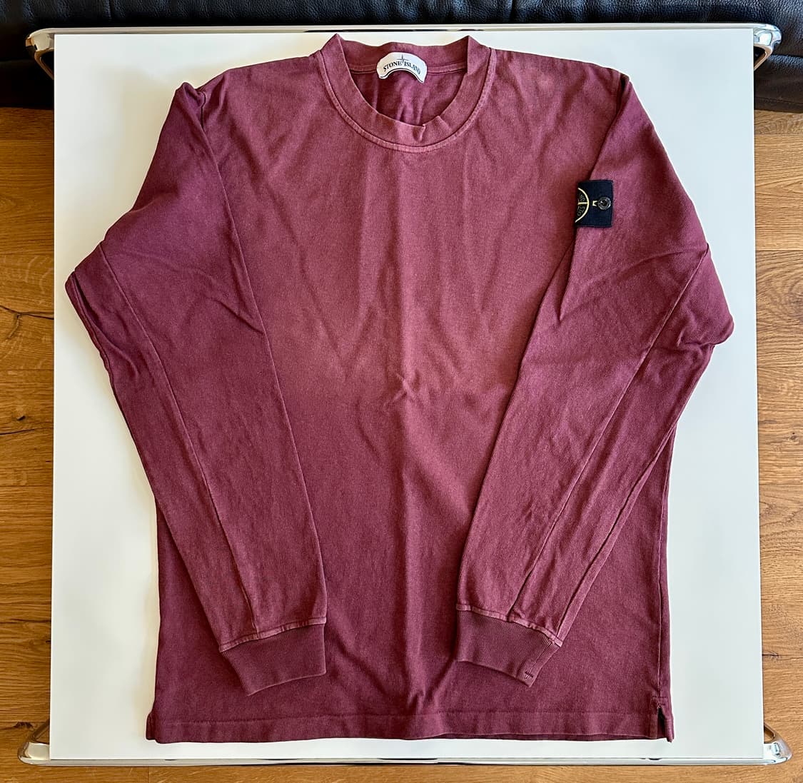 스톤아일랜드 롱슬리브 스웨트셔츠 버건디 XL사이즈 신품급 상품이미지1