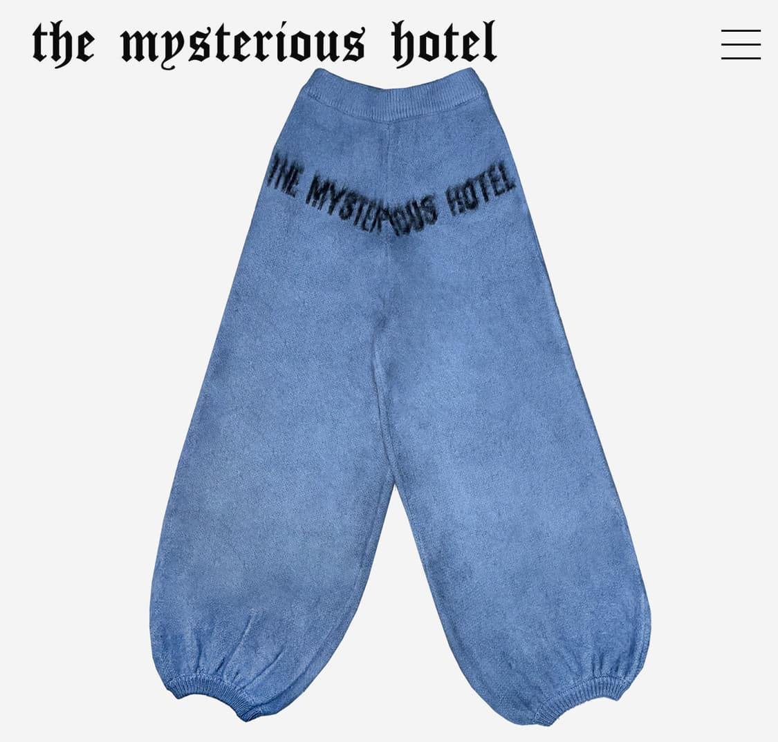 더미스테리어스호텔 HOTEL KNIT PANTS 블루 상품이미지2