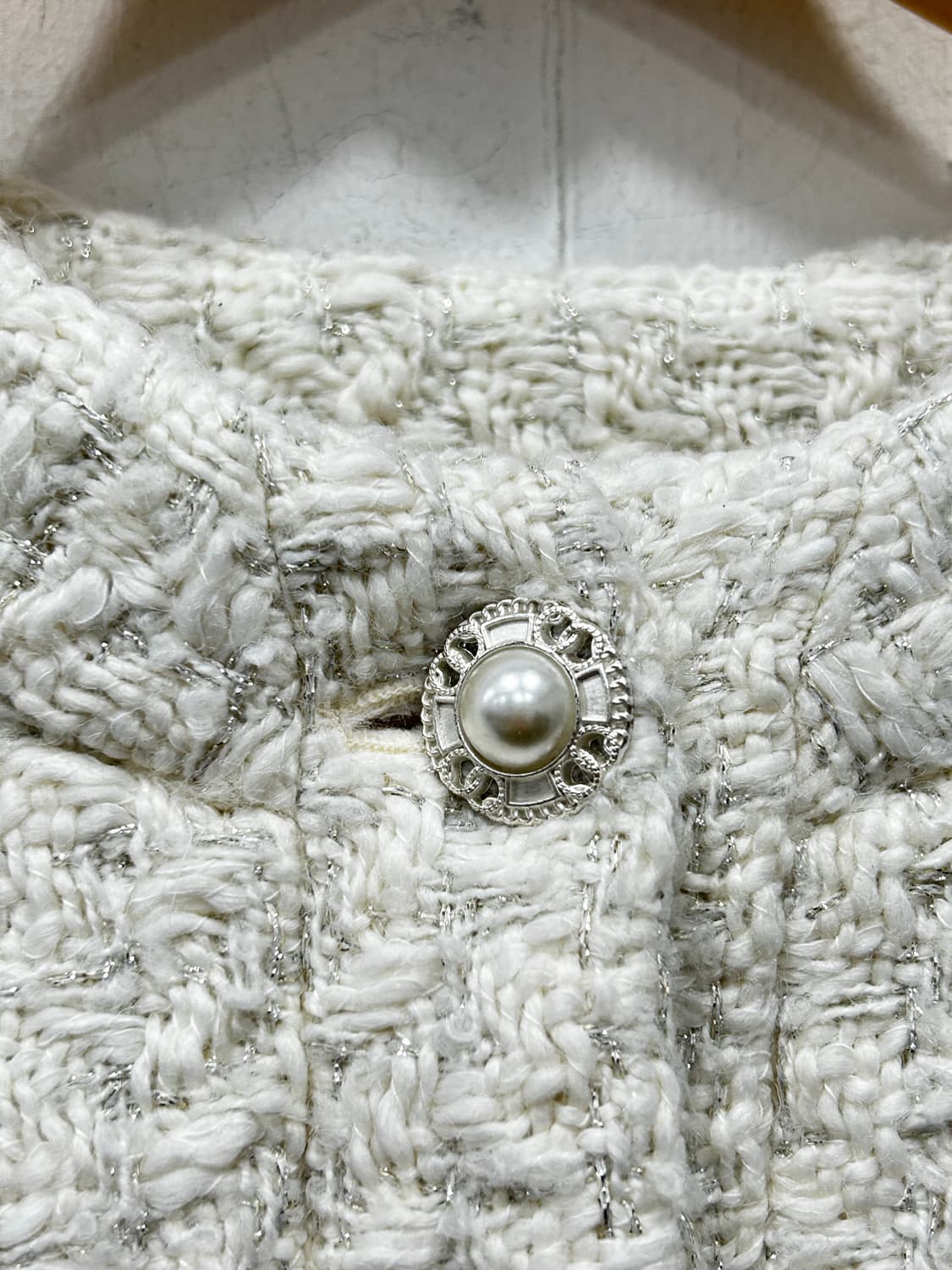 Been 화이트 퍼 트위드 자켓 상품이미지3