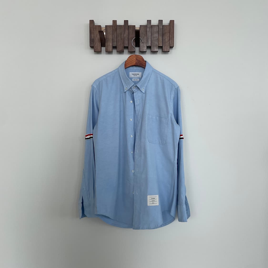 톰브라운 옥스포드 스트라이프 그로그랭 암밴드 클래식 셔츠 상품이미지2