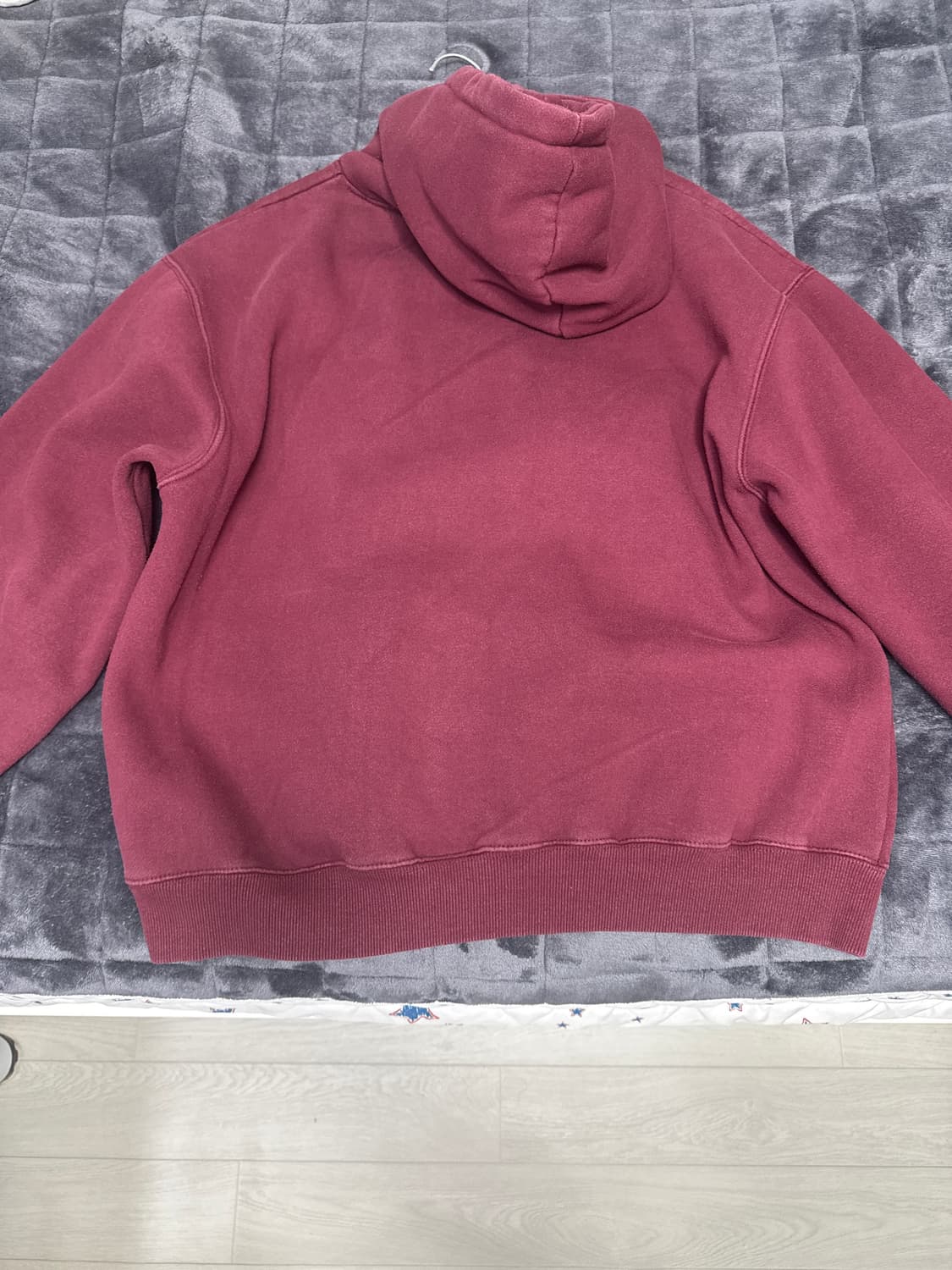 버건디 색 후드티 상품이미지2