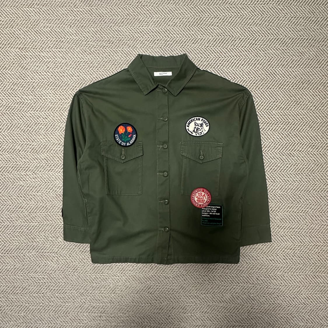 BACK NUMBER patch work military jacket 상품이미지1