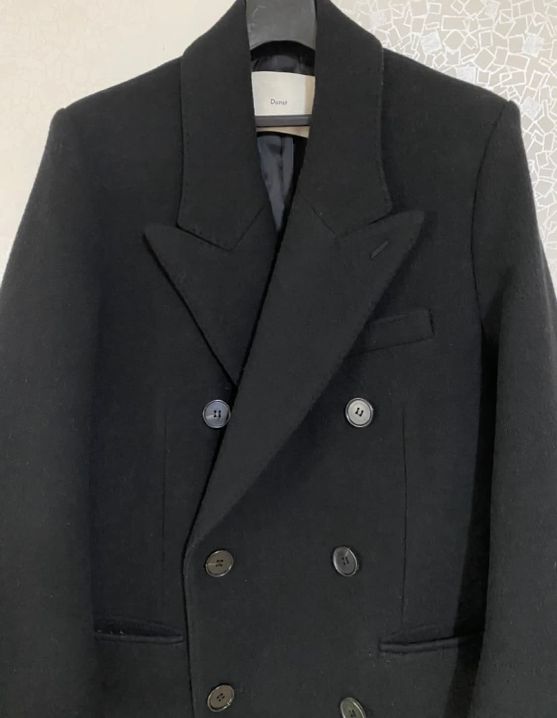 던스트 캐시미어 테일러드 더블 브레스티드 코트 M 상품이미지2