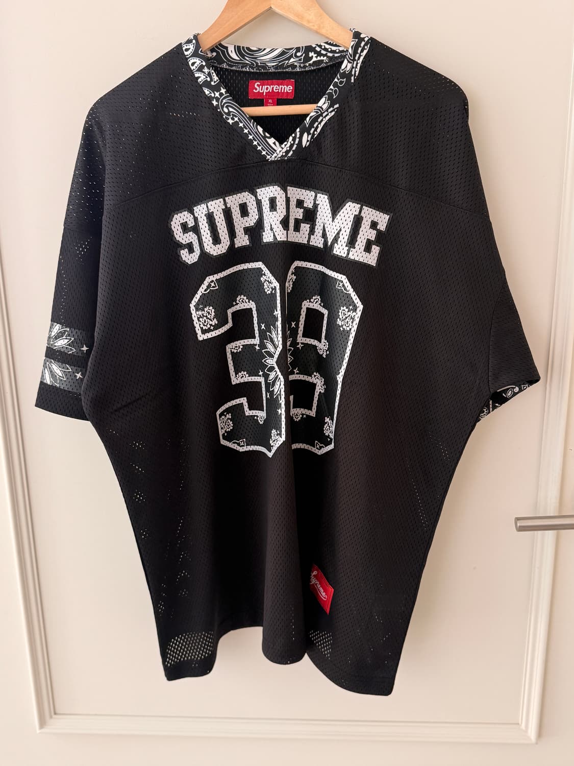 슈프림(Supreme) 반다나 풋볼 저지 -25SS 블랙XL 상품이미지1