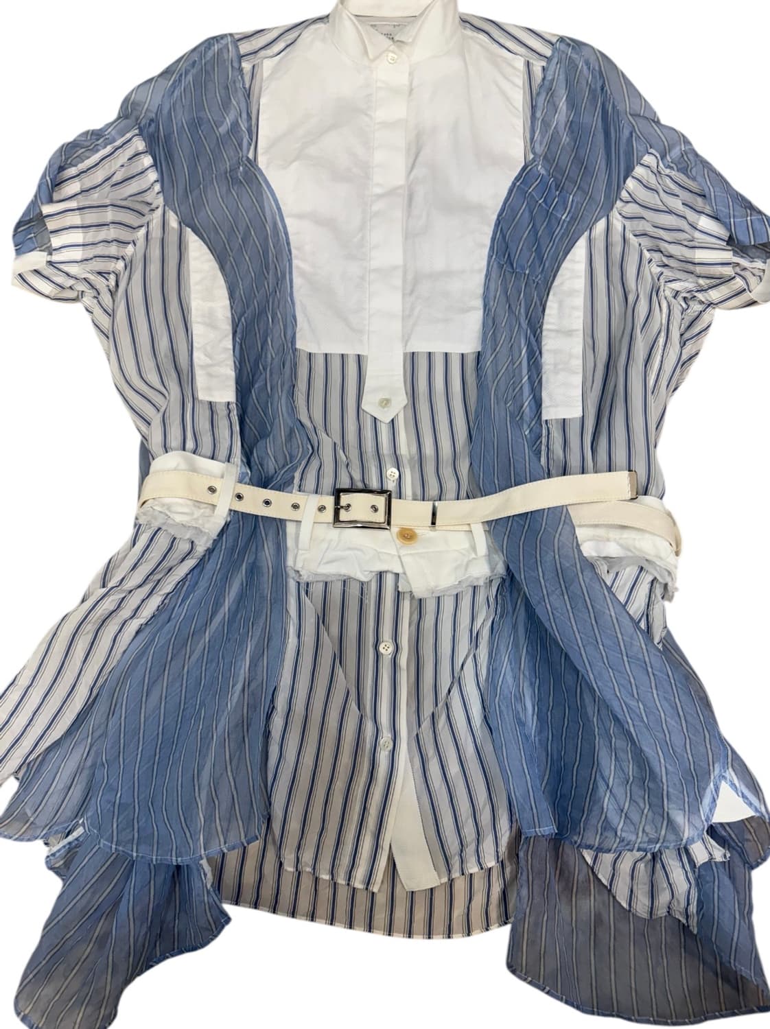 사카이 2017SS 포플린 레이어드 스트라이프 셔츠 상품이미지5