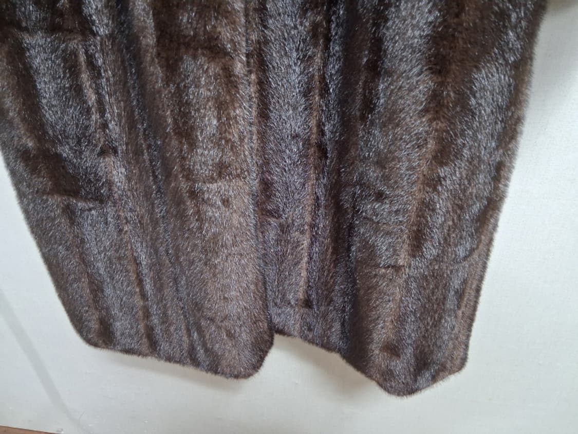 친환경 휘메일 모조밍크롱코트 새로운트랜드 브이넥밍크롱 카라제이121CM길 상품이미지7