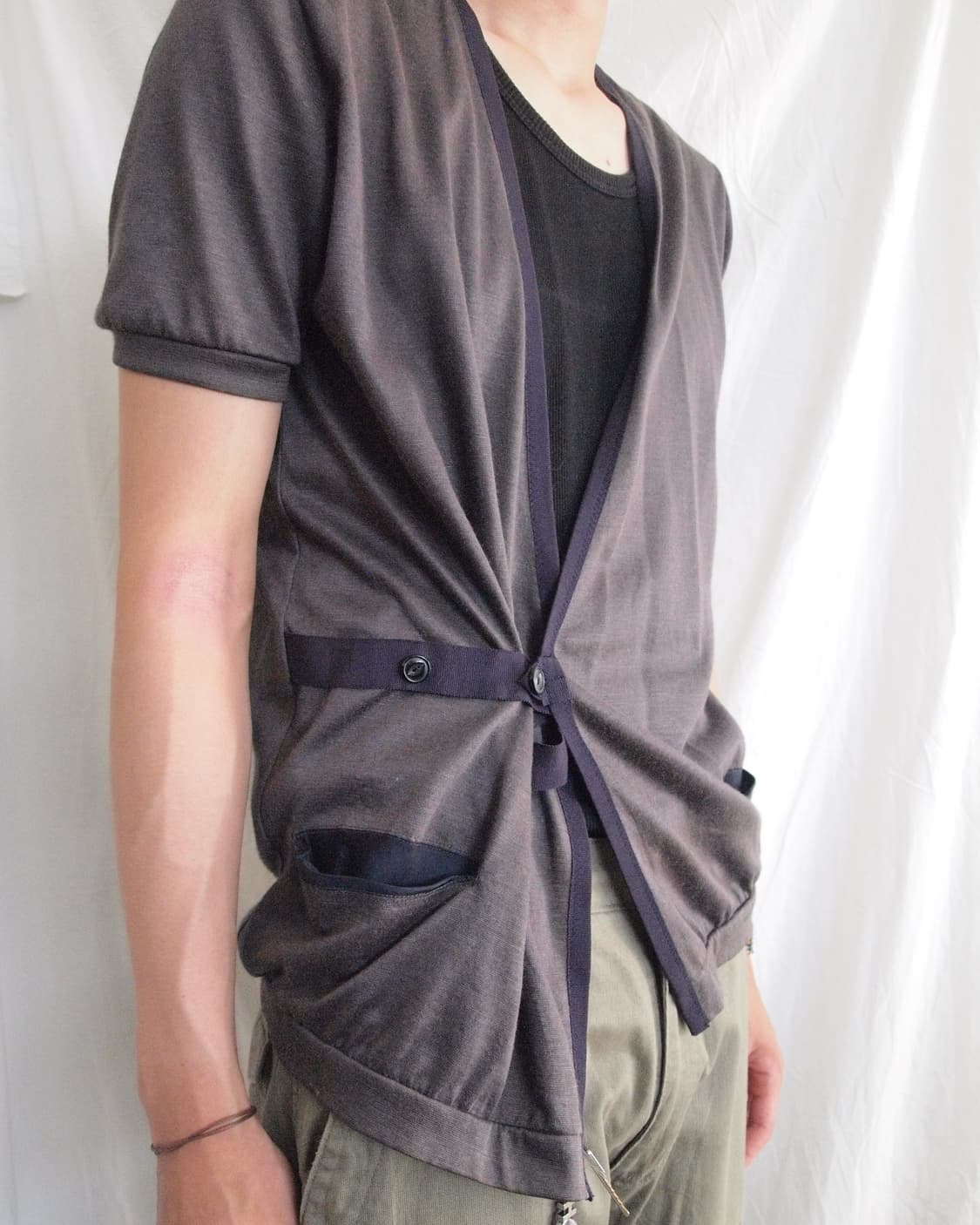 new* kolor 컬러 14ss 더블버튼 하프 가디건 상품이미지2